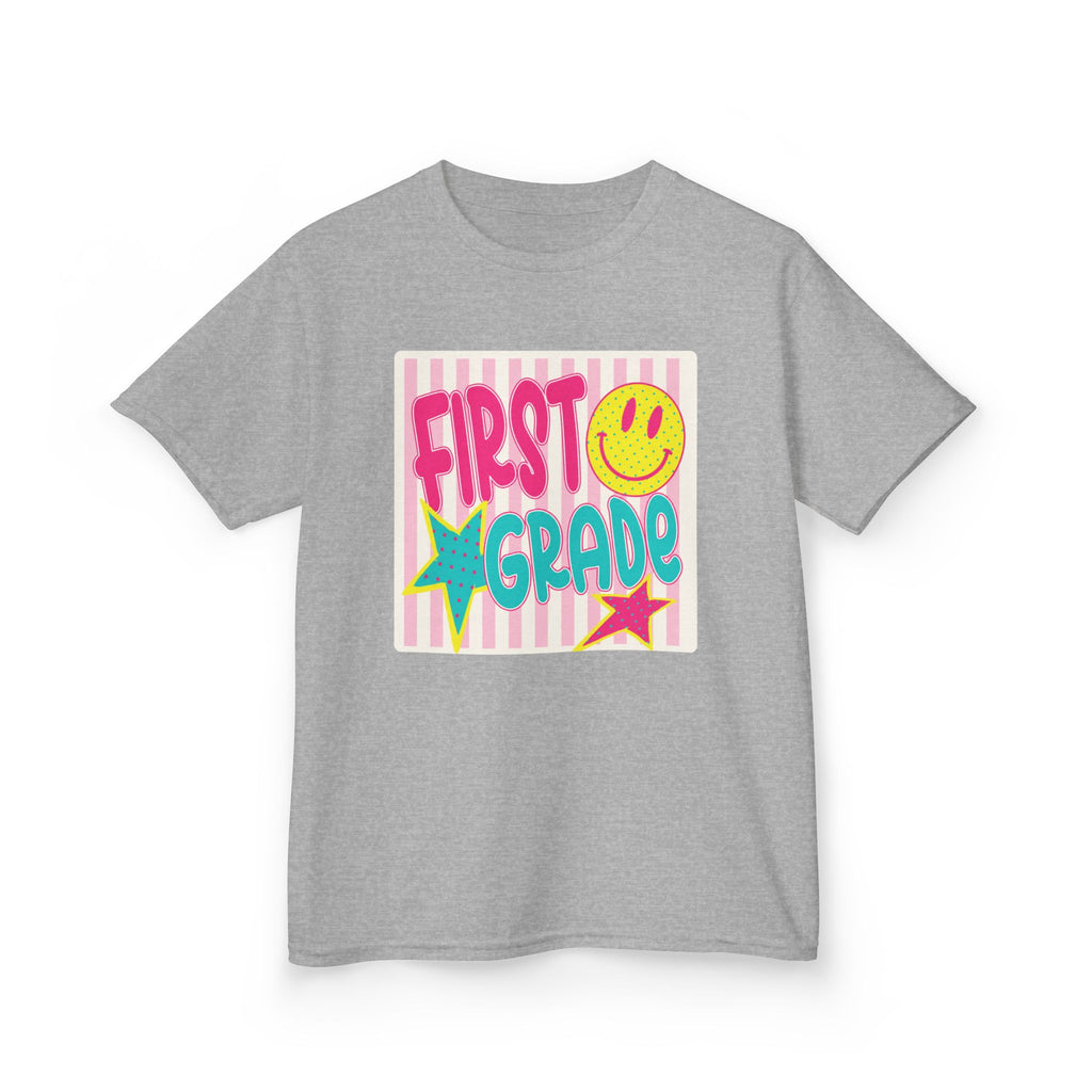 First Grade Smiley Kids T‑Shirt — Girls