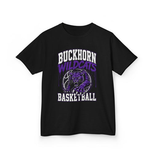 Buckhorn Wildcats Basketball Graffiti Kids Tee