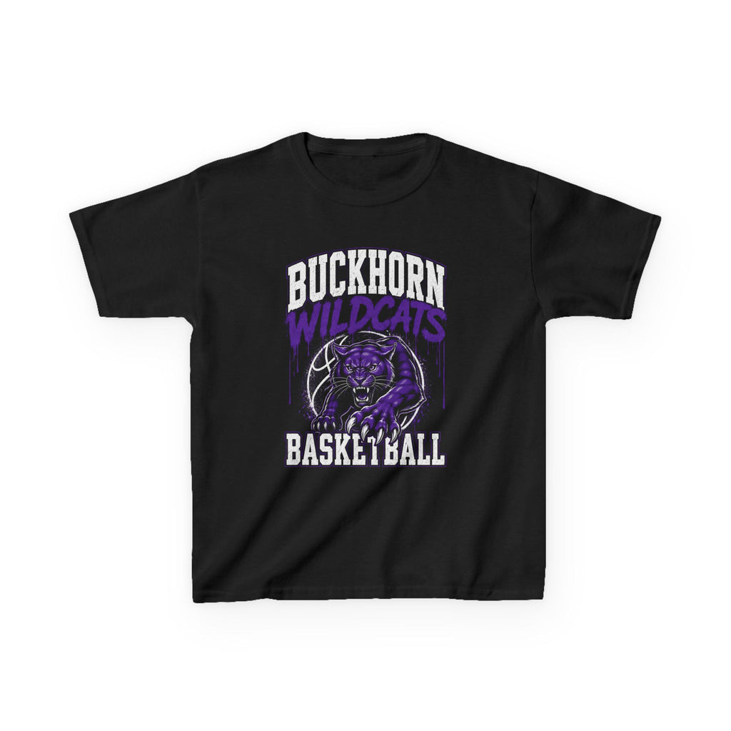 Buckhorn Wildcats Basketball Graffiti Kids Tee