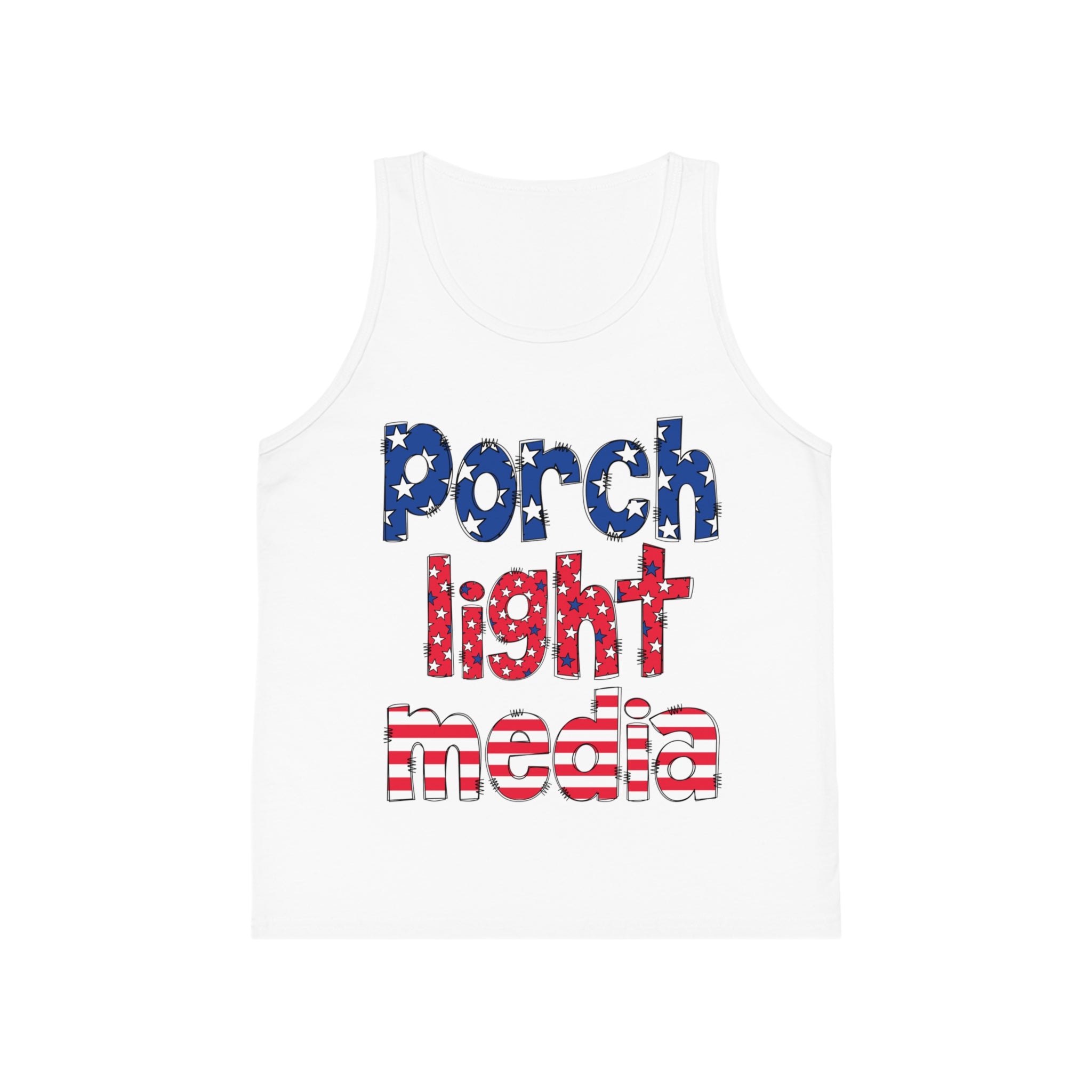 Patriotic "Porch Light Media" Kid's Tank Top