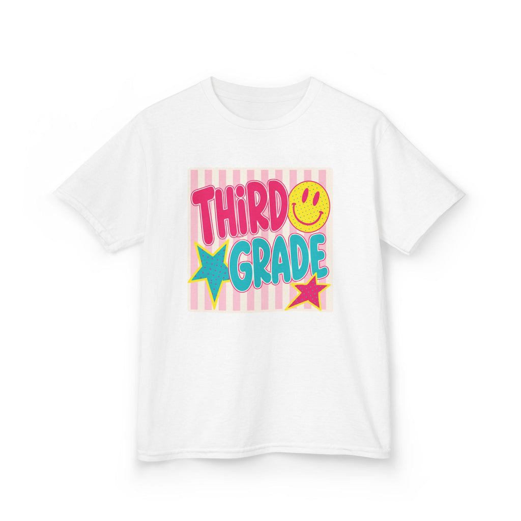 Third Grade Smiley Kids T‑Shirt — Girls