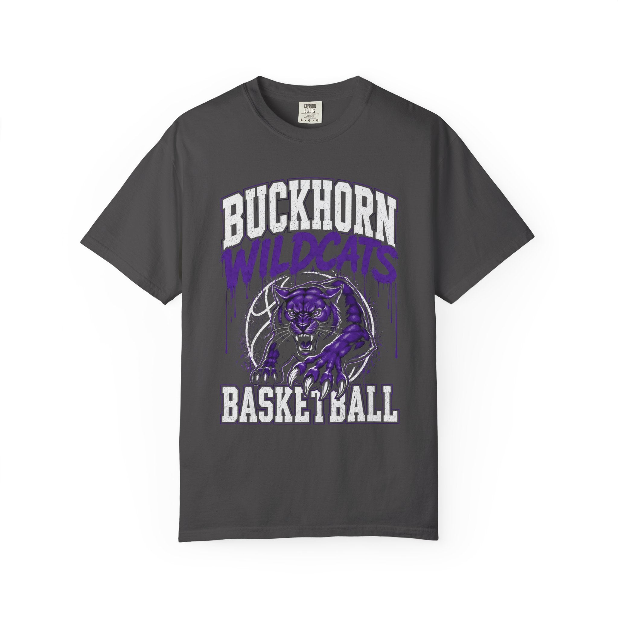 Buckhorn Wildcats Basketball T-Shirt — School Team Spirit Tee