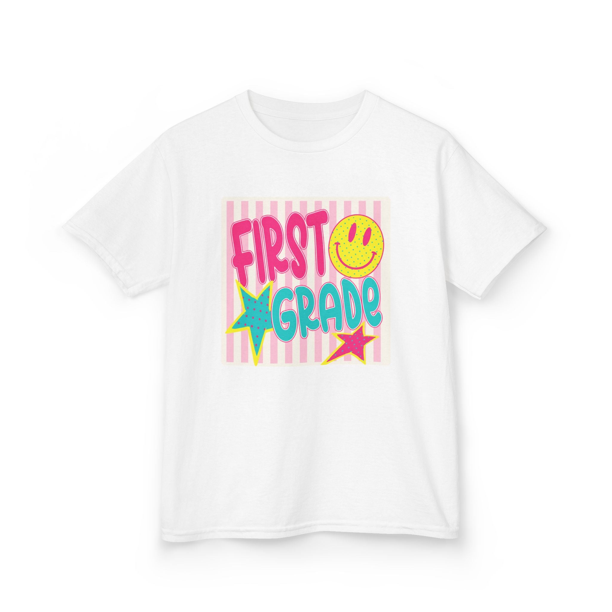 First Grade Smiley Kids T‑Shirt — Girls