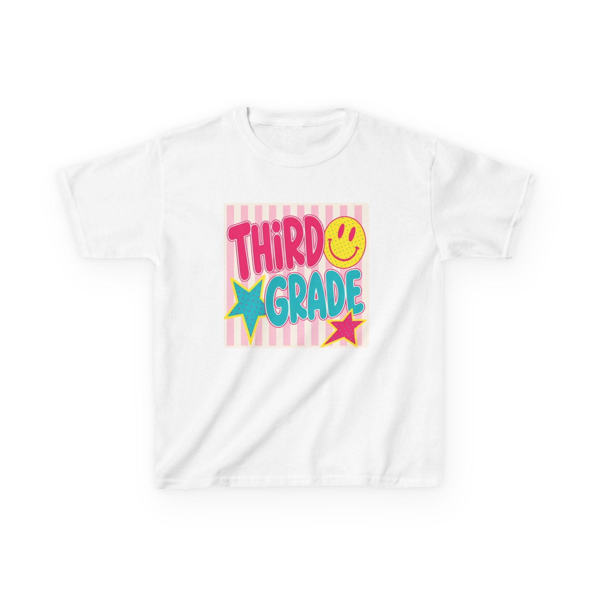 Third Grade Smiley Kids T‑Shirt — Girls