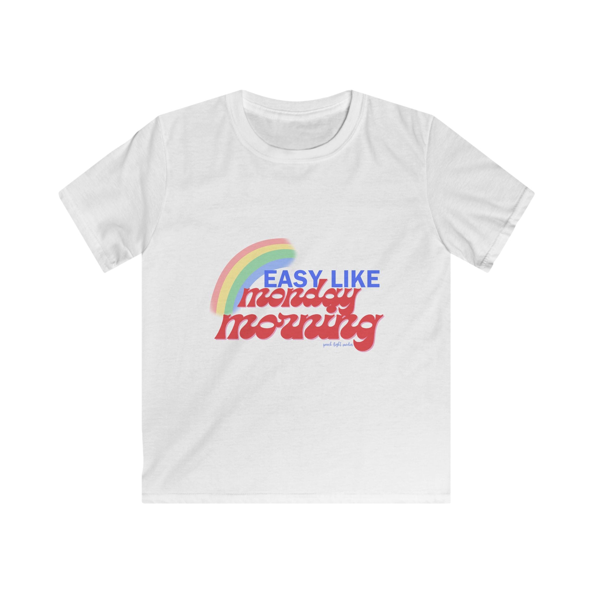 "Easy Like Monday Morning" Rainbow Graphic Kids Tee