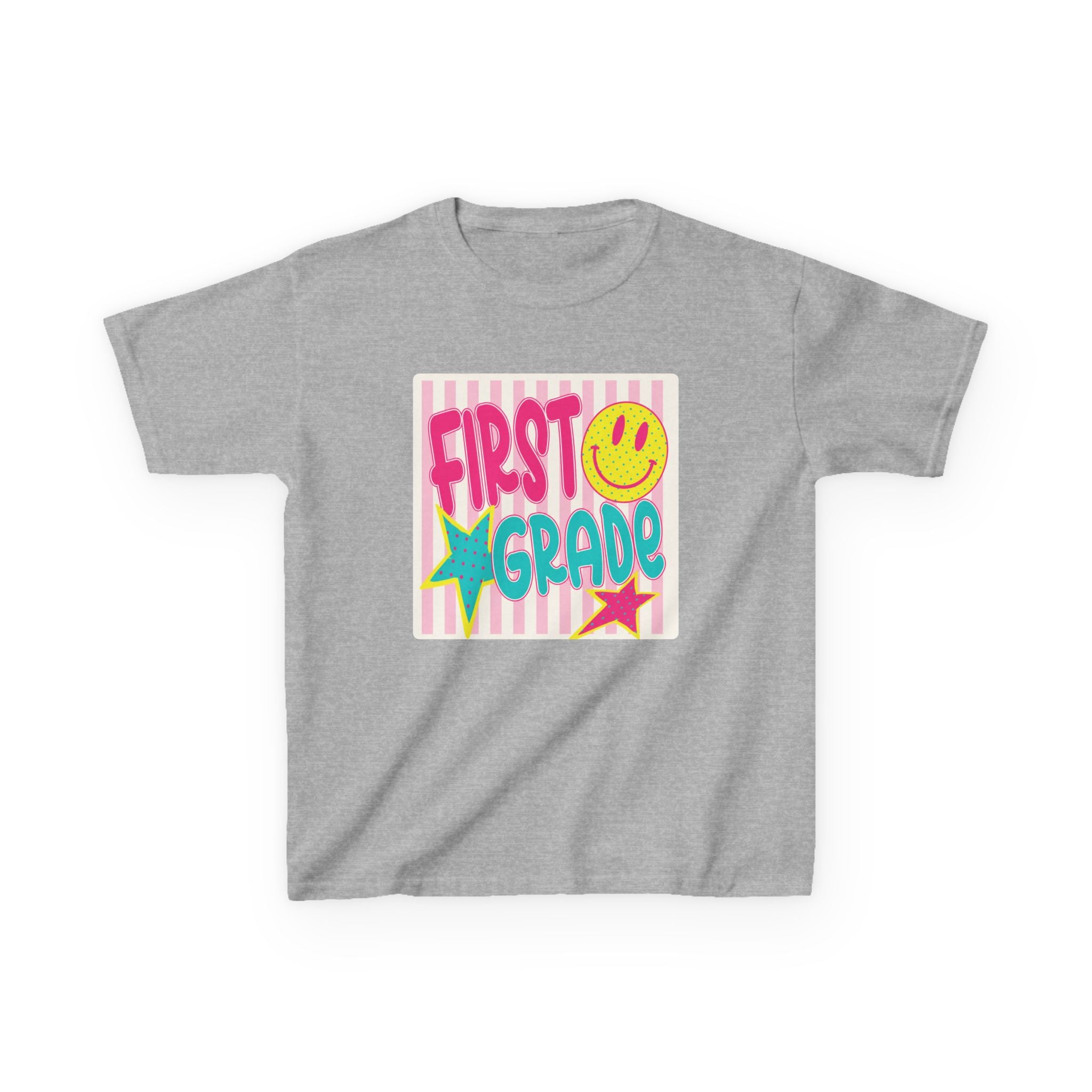 First Grade Smiley Kids T‑Shirt — Girls