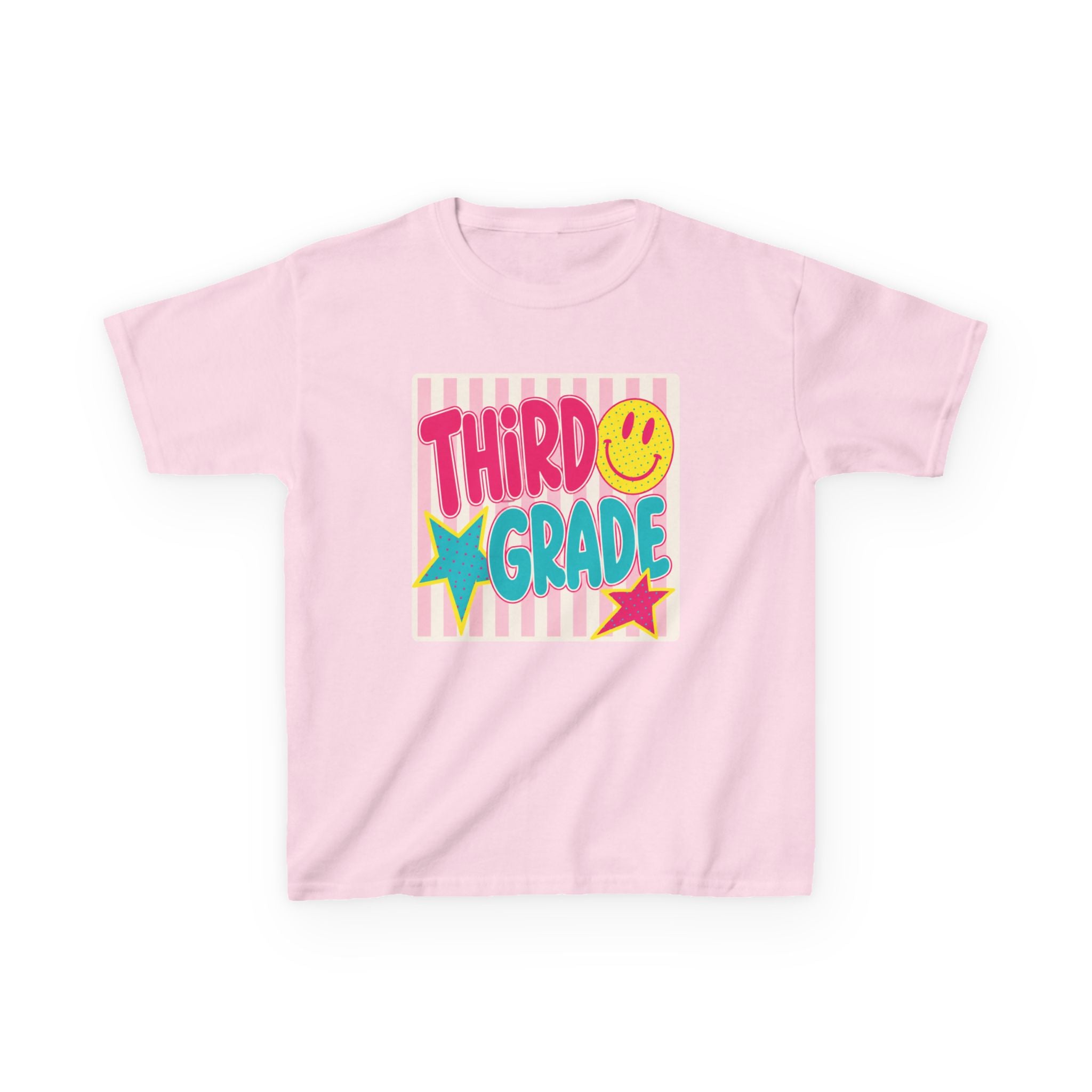 Third Grade Smiley Kids T‑Shirt — Girls