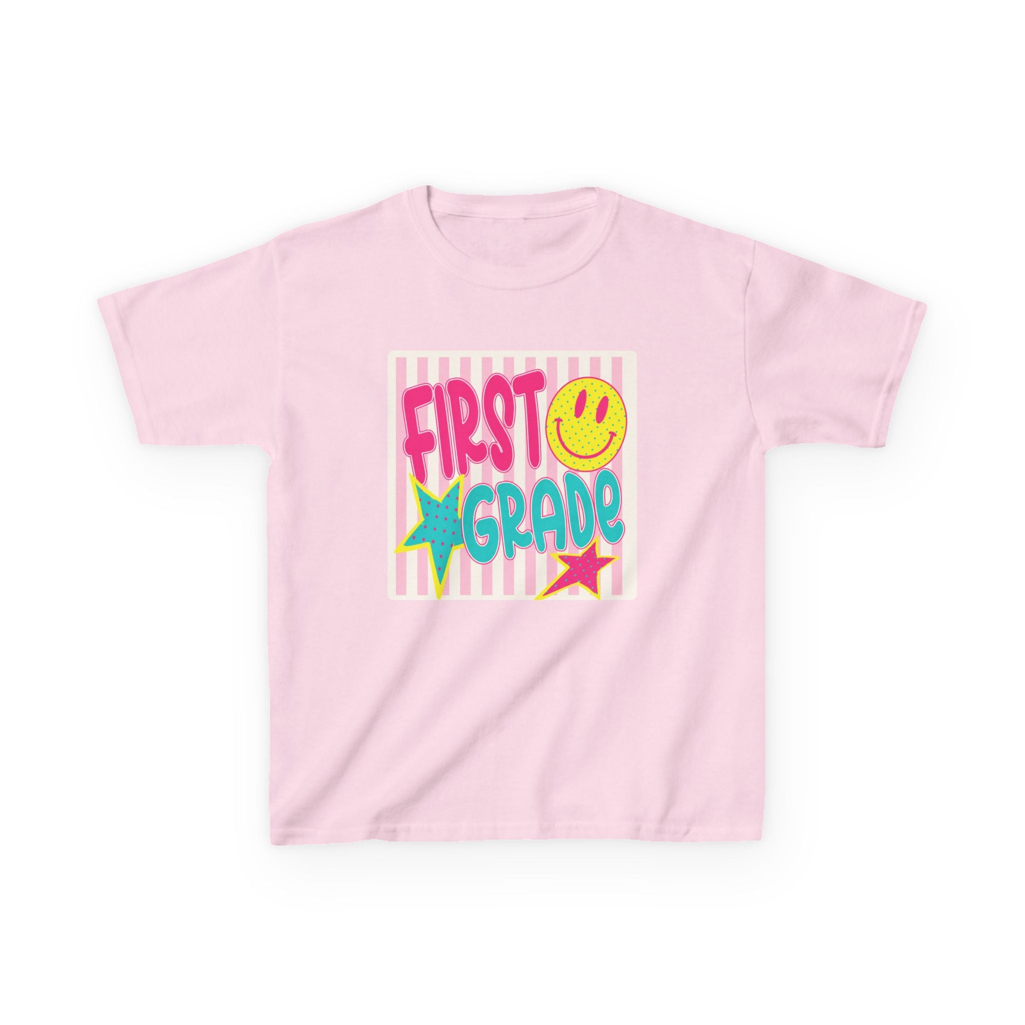 First Grade Smiley Kids T‑Shirt — Girls