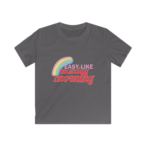 "Easy Like Monday Morning" Rainbow Graphic Kids Tee