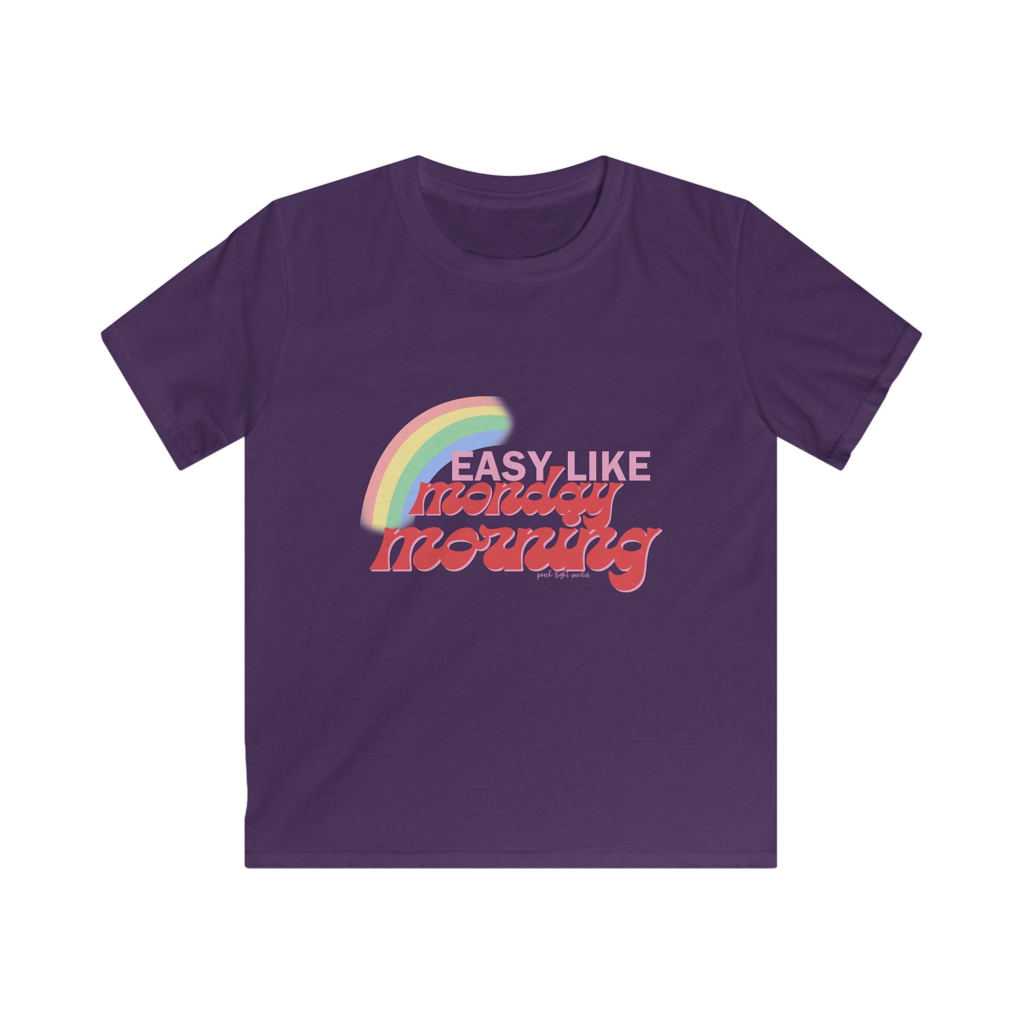 "Easy Like Monday Morning" Rainbow Graphic Kids Tee