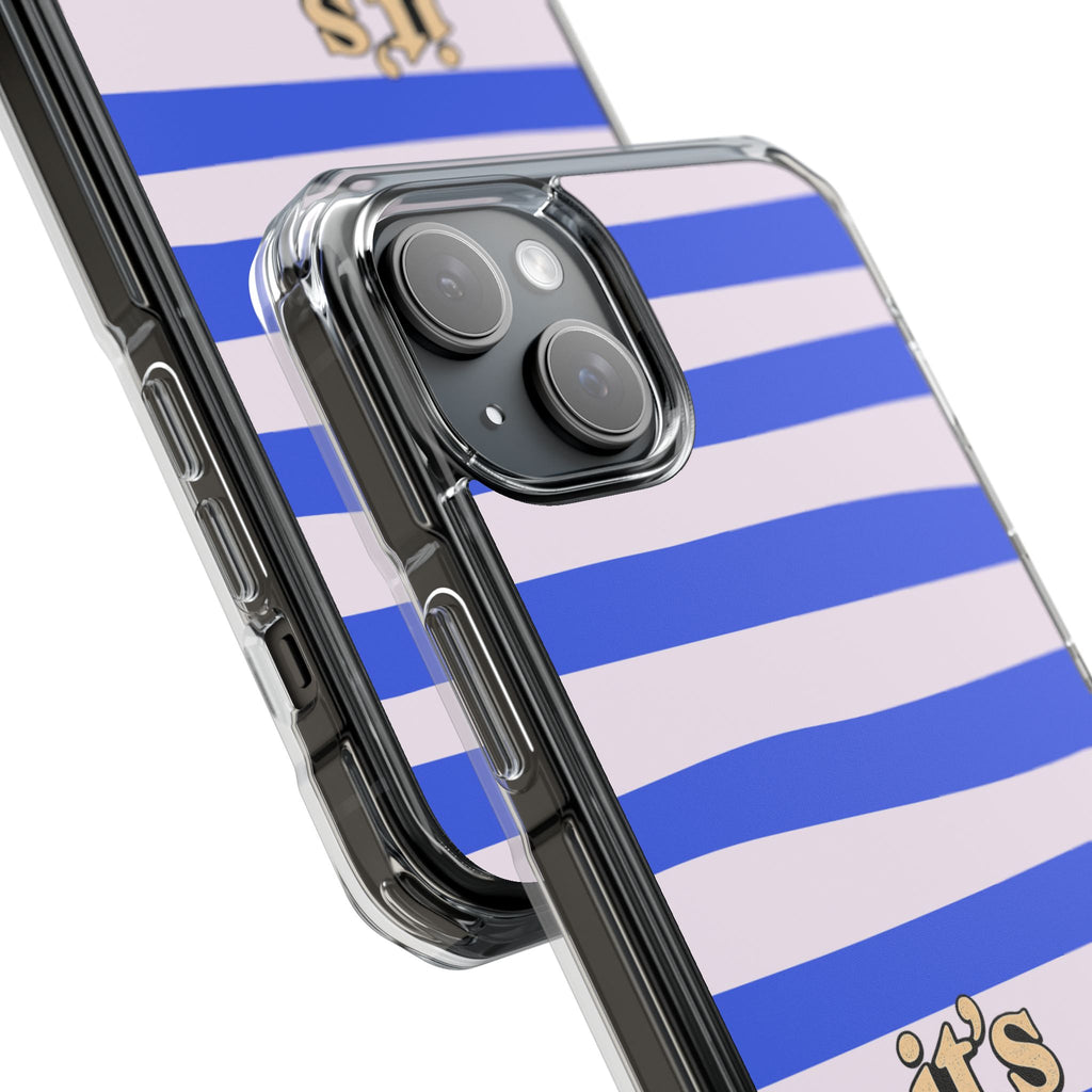 "it's these damn phones" Clear Magnetic Phone Case
