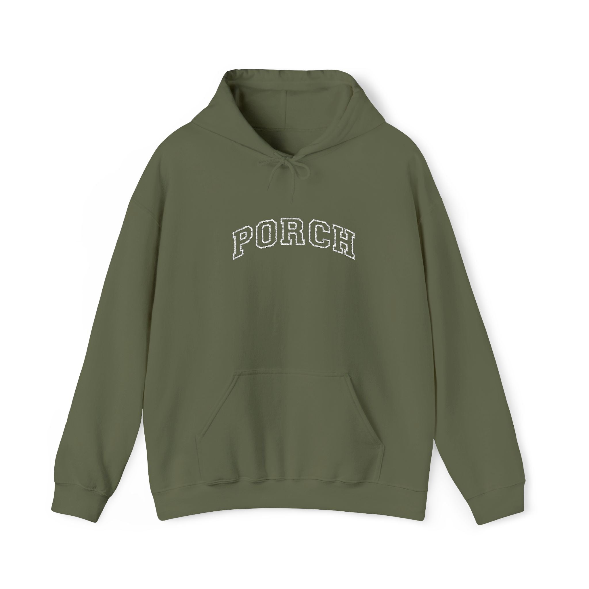 Porch Embroidery Graphic Hoodie