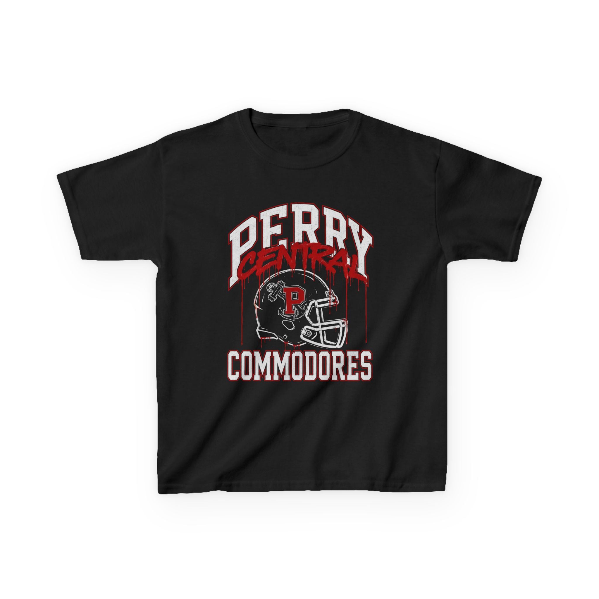 Perry Central Commodores Football Graffiti Kids Tee