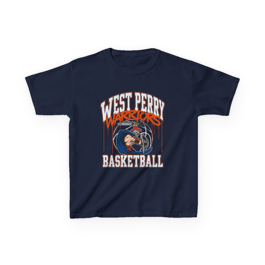 West Perry Warriors Basketball Graffiti Kids Tee