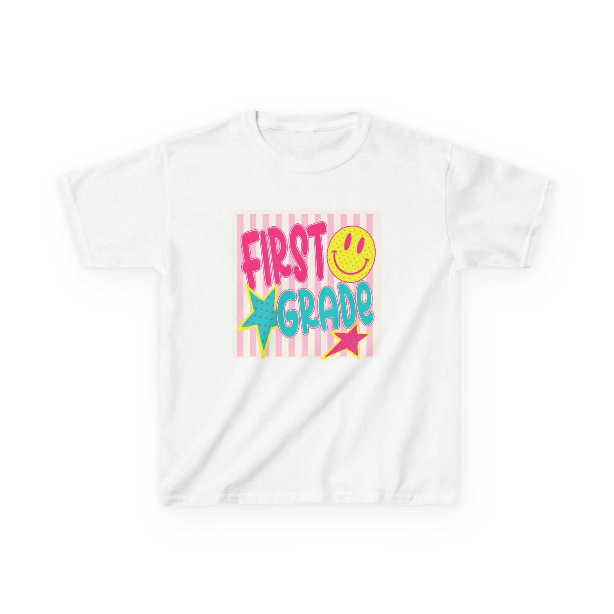 First Grade Smiley Kids T‑Shirt — Girls