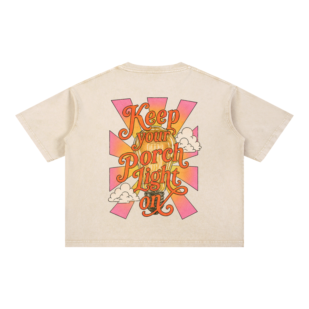 keep your porch light on graphic tee