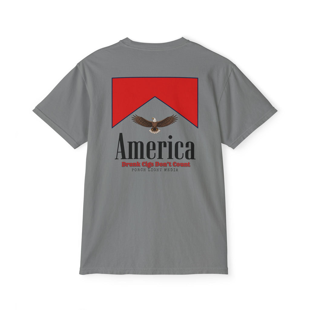 Drunk Cigs Don't Count - Pocket Tshirt