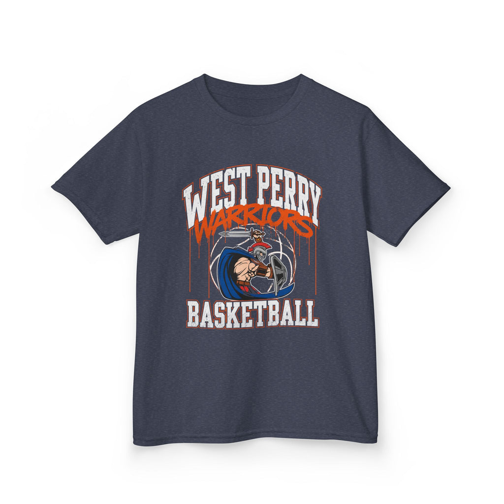 West Perry Warriors Basketball Graffiti Kids Tee
