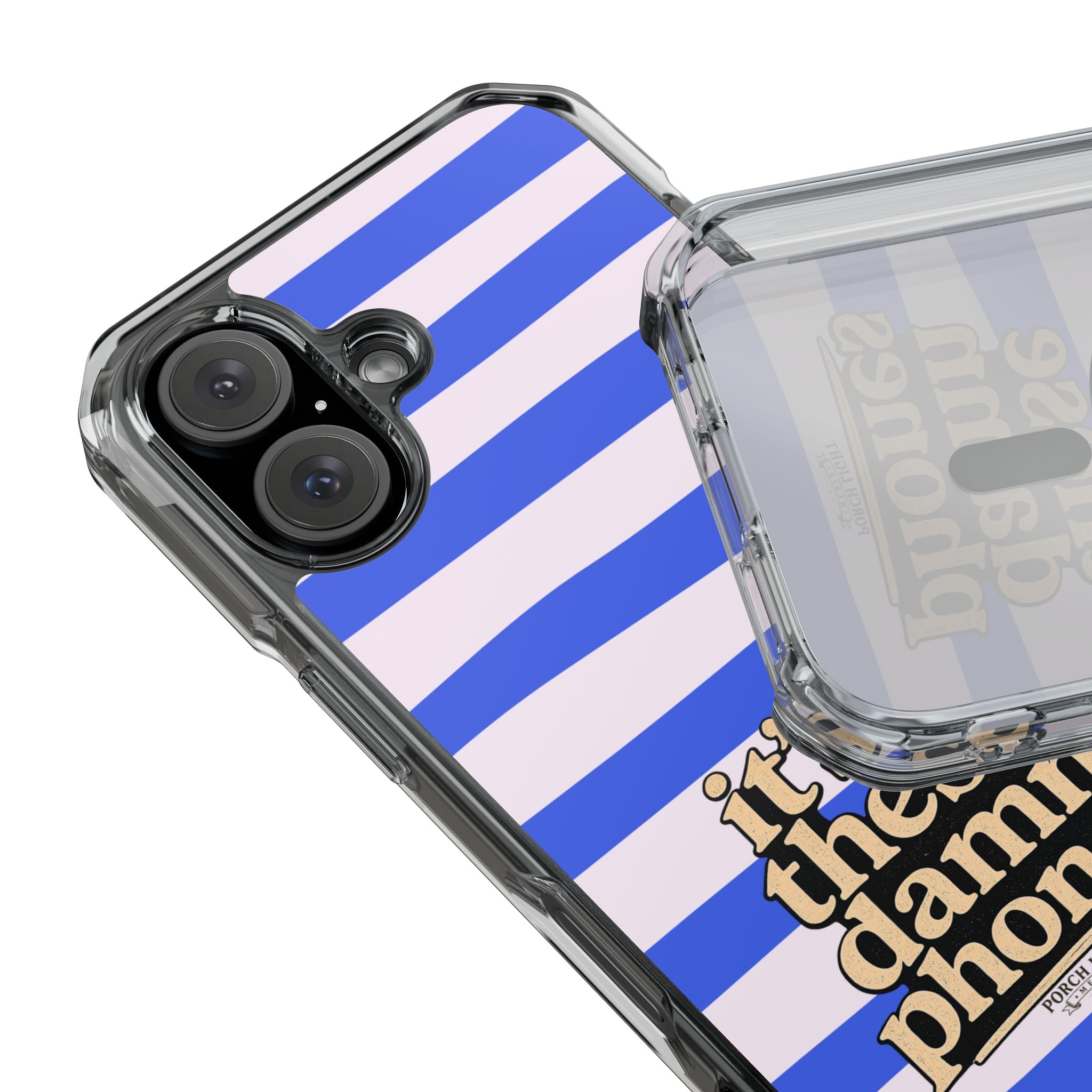 "it's these damn phones" Clear Magnetic Phone Case