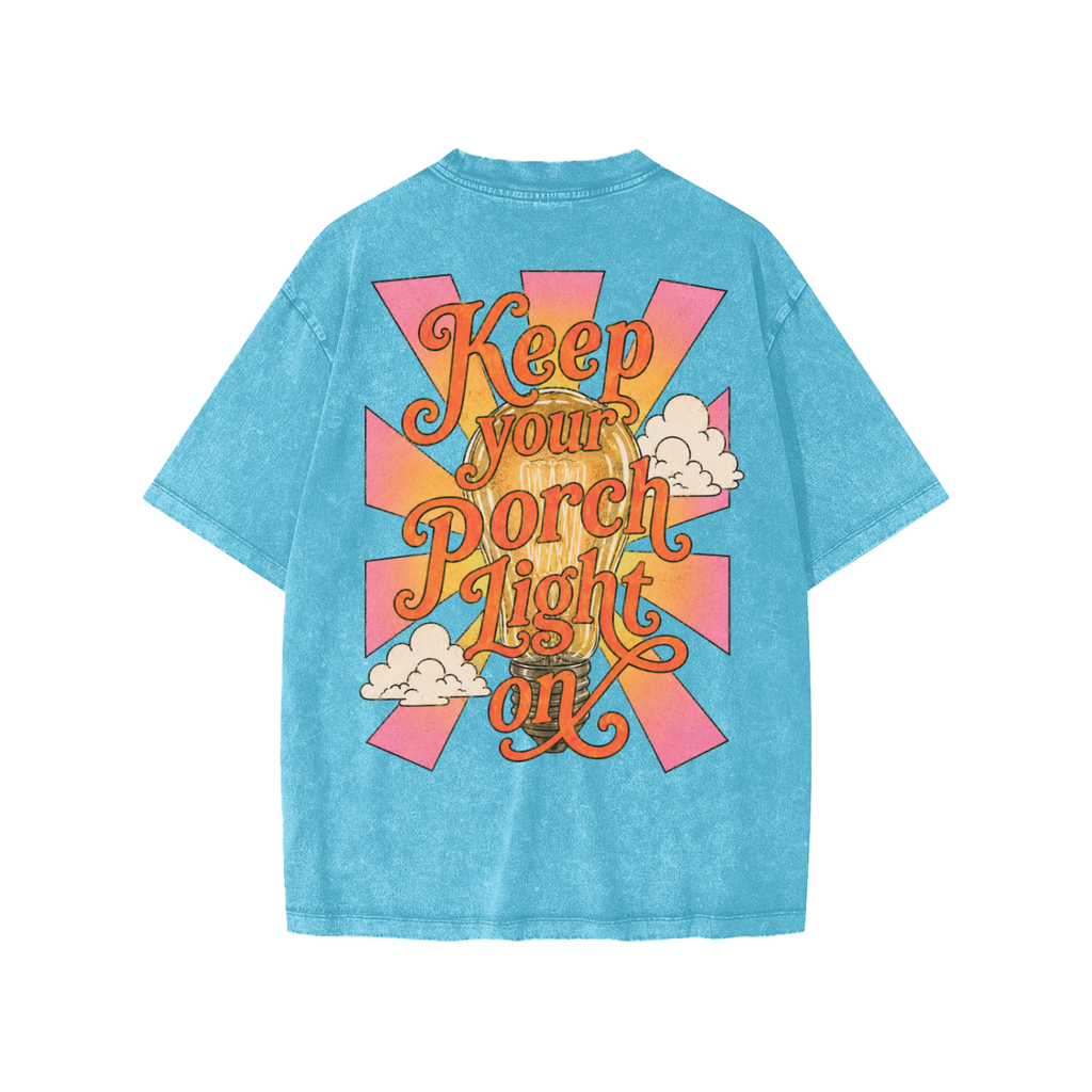 keep your porch light on - kids tee