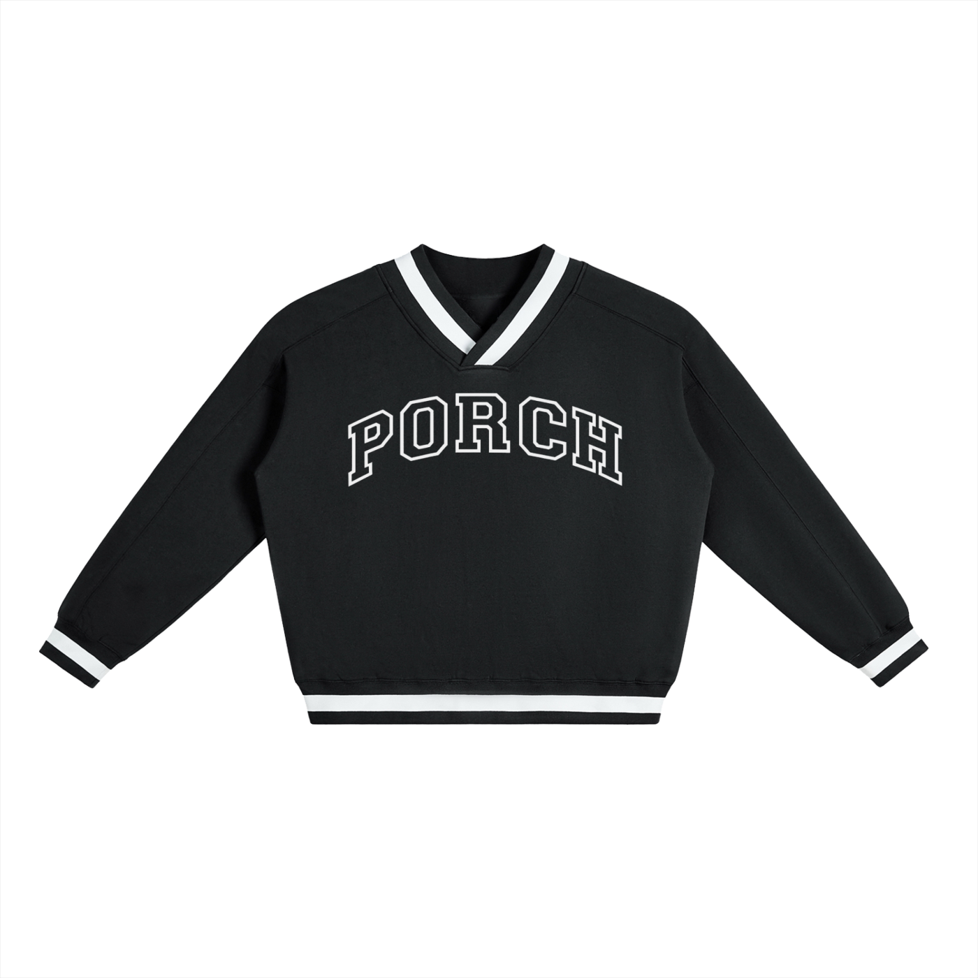 Porch Varsity V-Neck Sweatshirt