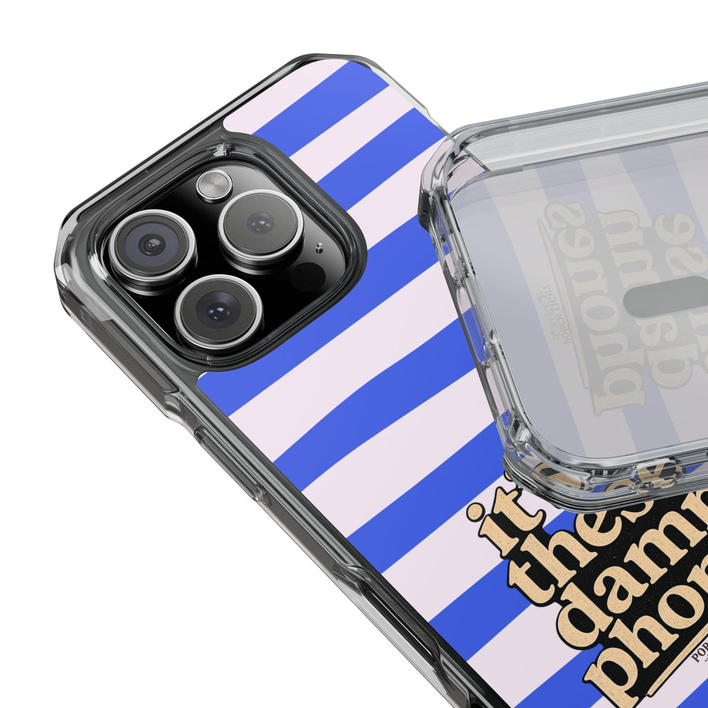 "it's these damn phones" Clear Magnetic Phone Case