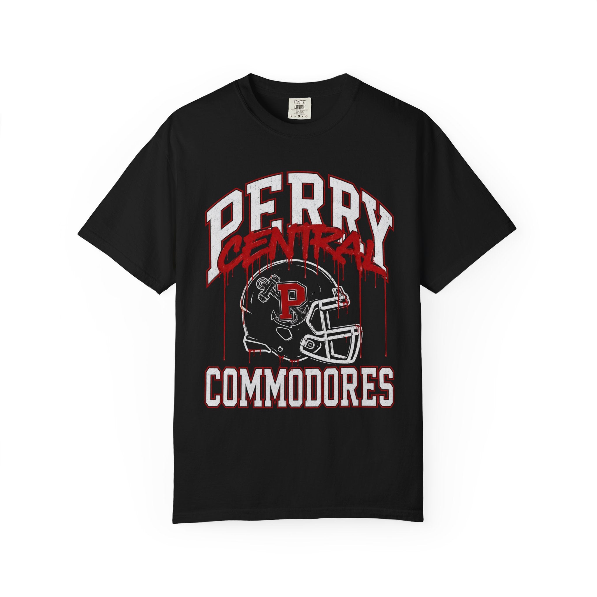 Perry Central Commodores Football Graffiti T-Shirt