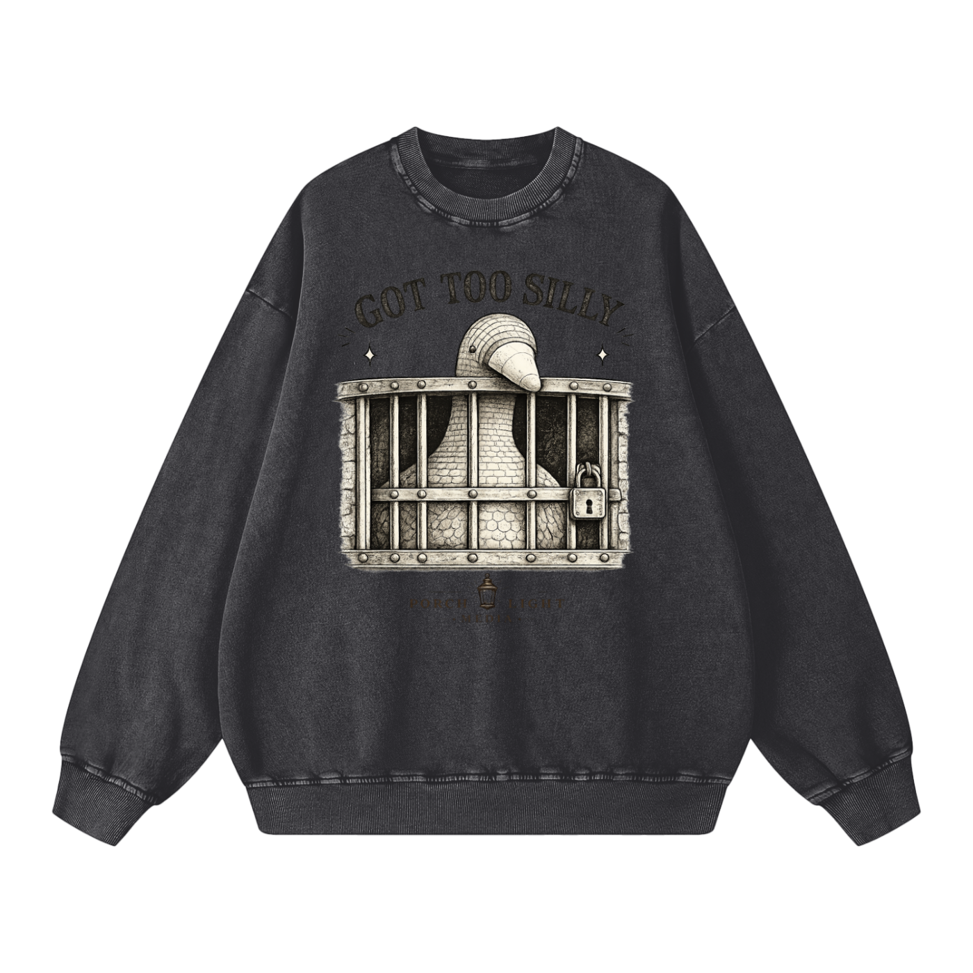'Got Too Silly' Snow Washed Oversized Sweatshirt
