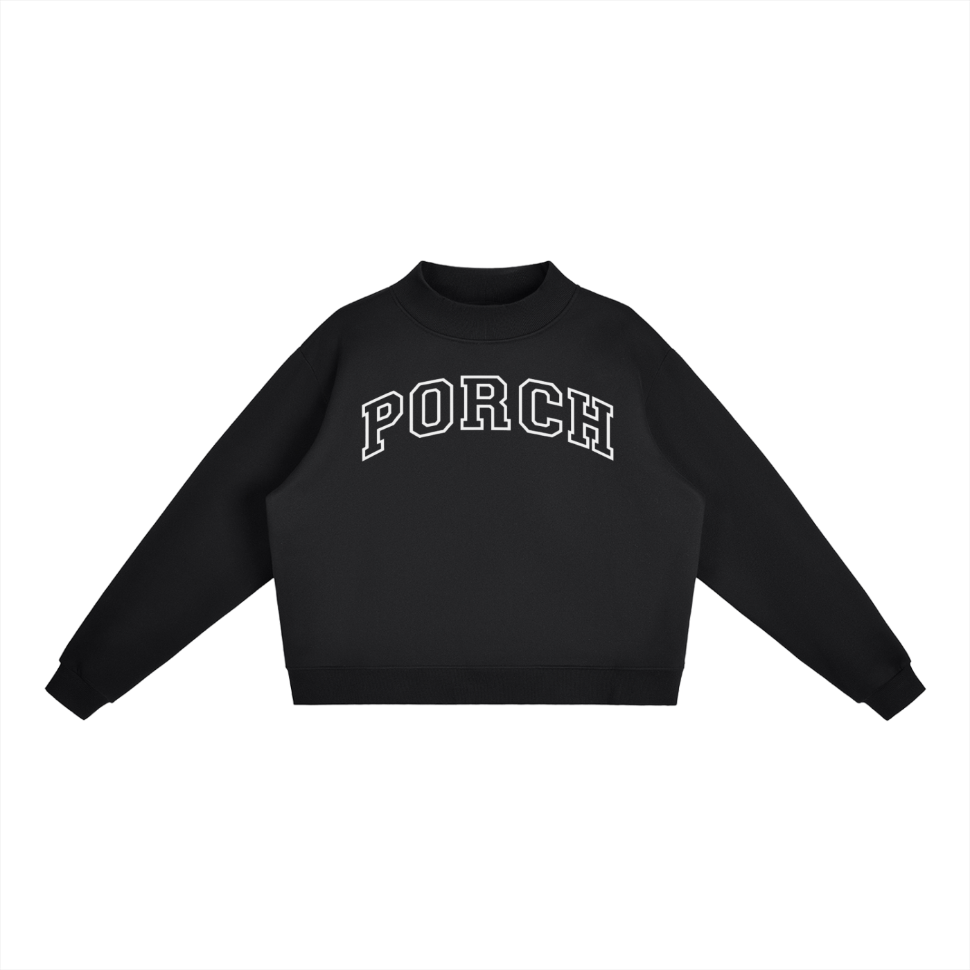 Porch Varsity Mockneck - White