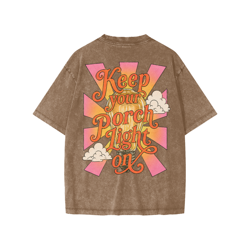 keep your porch light on - kids tee