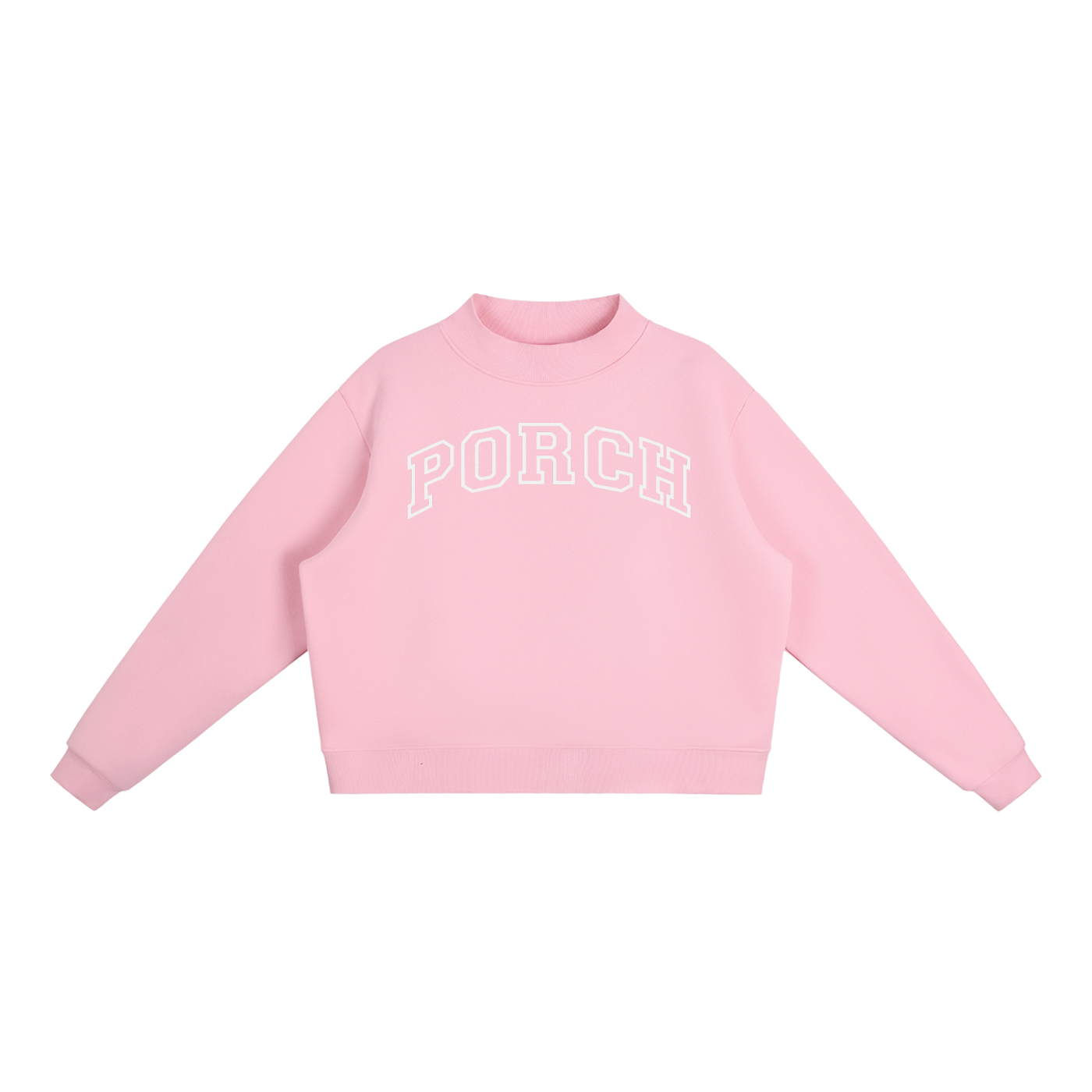 Porch Varsity Mockneck - White
