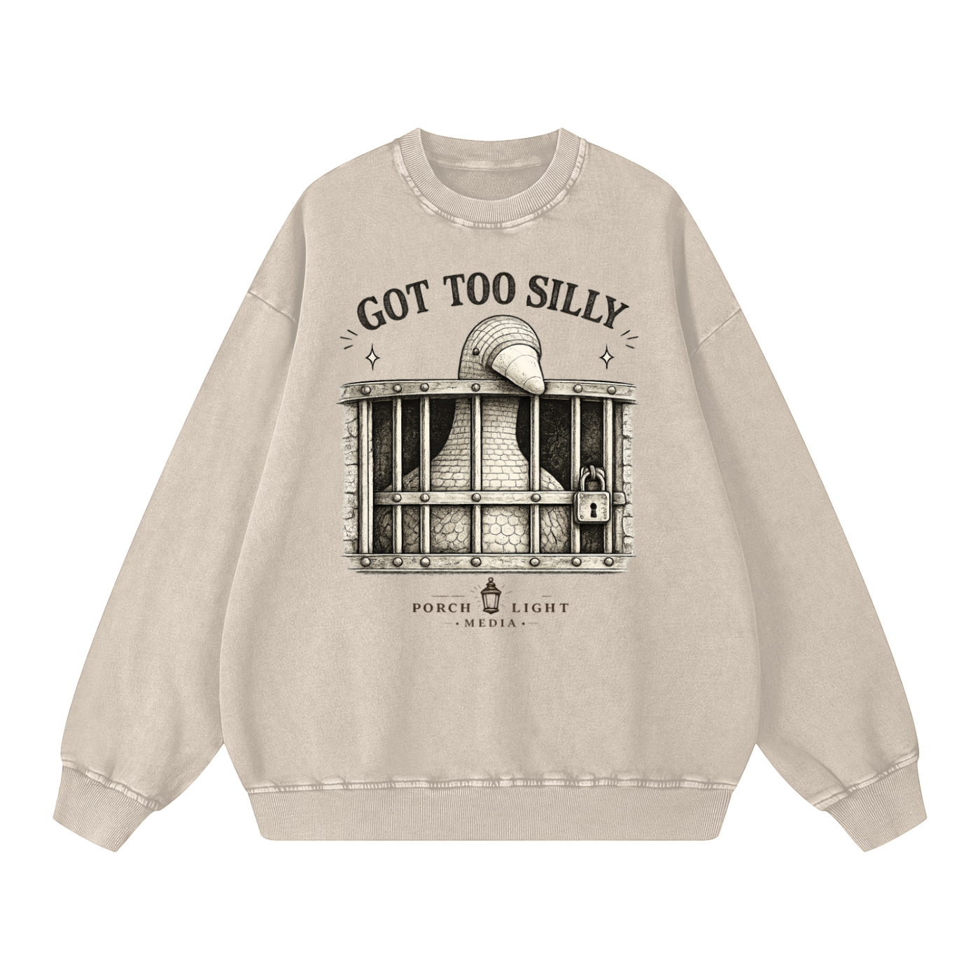 'Got Too Silly' Snow Washed Oversized Sweatshirt